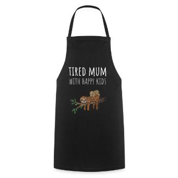 Mom Mother Mother's Day Mother's Day Gift - Cooking Apron - black - Front - AI Model Male 185 dark (185cm)