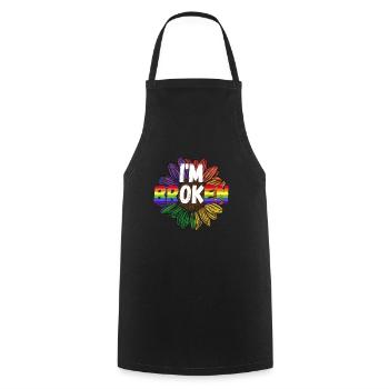 LGBTQ Pride I'm Ok - Menschenrechte - Kochschürze - Schwarz - Vorne - AI Model Male 185 dark (185cm)