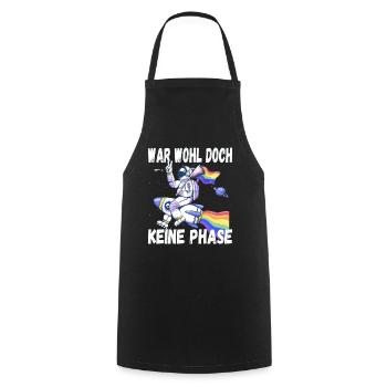 LGBTQ Pride Regenbogen War Wohl Doch Keine Phase - Kochschürze - Schwarz - Vorne - AI Model Male 185 dark (185cm)