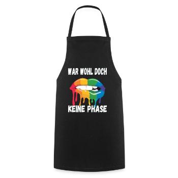 LGBTQ Pride Regenbogen War Wohl Doch Keine Phase - Kochschürze - Schwarz - Vorne - AI Model Male 185 dark (185cm)