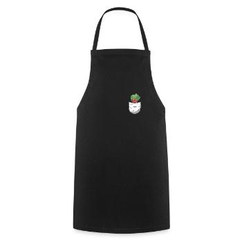 Radieschen Hemdtasche - Kochschürze - Schwarz - Vorne - AI Model Male 185 dark (185cm)