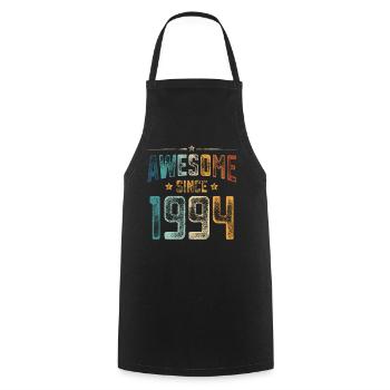 1994 Naissance Année de naissance - Tablier de cuisine - noir - Devant - AI Model Male 185 dark (185cm)