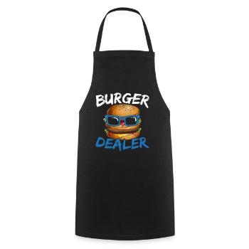 Burger Händler Hamburger Esser Essensliebhaber Foo - Kochschürze - Schwarz - Vorne - AI Model Male 185 dark (185cm)