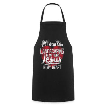 Paysagiste Aménagement Paysager - Tablier de cuisine - noir - Devant - AI Model Male 185 dark (185cm)