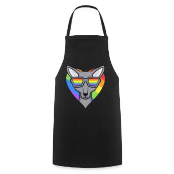 Chat LGBT Sphynx Rainbow - Tablier de cuisine - noir - Devant - AI Model Male 185 dark (185cm)