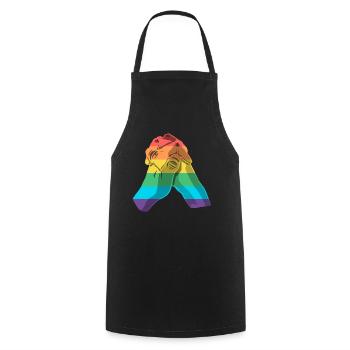 Pride Month - LGBT Gay Pride Transgender Community - Kochschürze - Schwarz - Vorne - AI Model Male 185 dark (185cm)