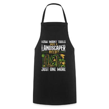 Landscaper Landscaping Landscape - Kochschürze - Schwarz - Vorne - AI Model Male 185 dark (185cm)