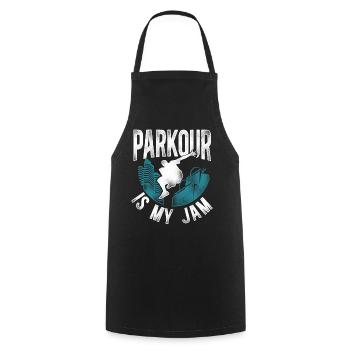Parkour Free Running Traceur - Cooking Apron - black - Front - AI Model Male 185 dark (185cm)