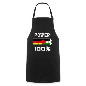 Germany and Palestine Power 100% - Cooking Apron - black - Front - AI Model Male 185 dark (185cm)