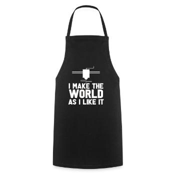 3D Printer Tshirt Men Women Kids - Cooking Apron - black - Front - AI Model Male 185 dark (185cm)