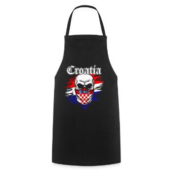 Kroatien Tshirt - Kochschürze - Schwarz - Vorne - AI Model Male 185 dark (185cm)