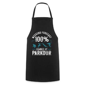 Parkour Free Running Traceur - Cooking Apron - black - Front - AI Model Male 185 dark (185cm)