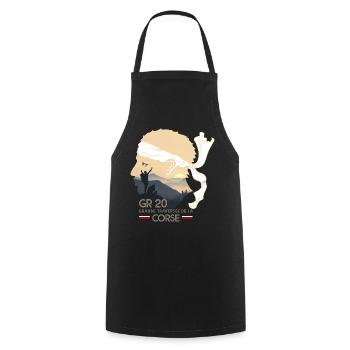Randonnée corse GR20 GR 20 cadeau randonneurs trek - Tablier de cuisine - noir - Devant - AI Model Male 185 dark (185cm)