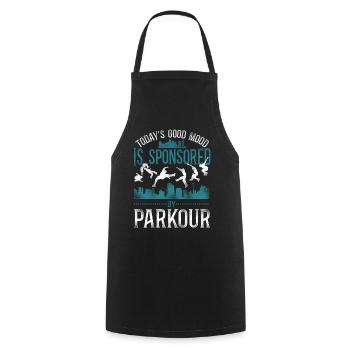 Parkour Free Running Traceur - Cooking Apron - black - Front - AI Model Male 185 dark (185cm)