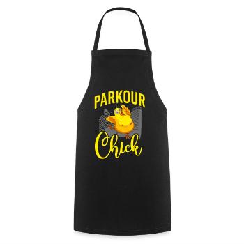 Parkour Free Running Traceur - Cooking Apron - black - Front - AI Model Male 185 dark (185cm)