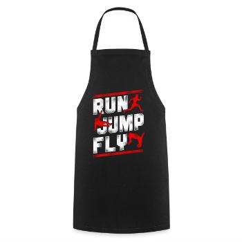 Parkour Free Running Traceur - Cooking Apron - black - Front - AI Model Male 185 dark (185cm)
