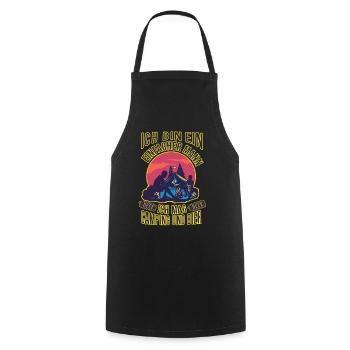 Ich Bin Ein Einfacher Mann Ich Mag Camping Bier - Kochschürze - Schwarz - Vorne - AI Model Male 185 dark (185cm)