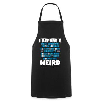 Grammaire Police Professeur d’anglais Anglais Écriture - Tablier de cuisine - noir - Devant - AI Model Male 185 dark (185cm)