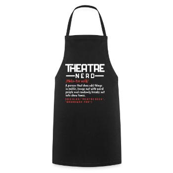 Theater Nerd Broadway Musical Actrice de scène - Tablier de cuisine - noir - Devant - AI Model Male 185 dark (185cm)
