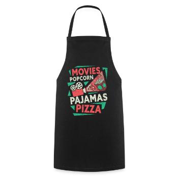 Kino Movies Popcorn - Kochschürze - Schwarz - Vorne - AI Model Male 185 dark (185cm)