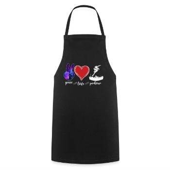 Parkour Free Running Traceur Fille - Tablier de cuisine - noir - Devant - AI Model Male 185 dark (185cm)