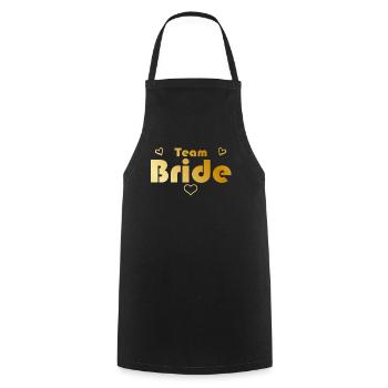 Équipe Bride Or - Tablier de cuisine - noir - Devant - AI Model Male 185 dark (185cm)