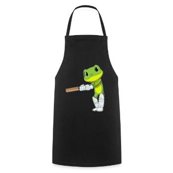 Frog Cricket Cricket Bat - Cooking Apron - black - Front - AI Model Male 185 dark (185cm)