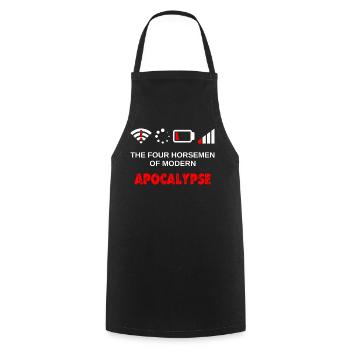 Vier Reiter der Modernen Apokalypse Gaming Nerd - Kochschürze - Schwarz - Vorne - AI Model Male 185 dark (185cm)