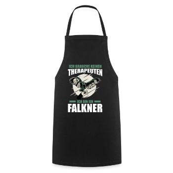 Falkner Falken Falknerei - Kochschürze - Schwarz - Vorne - AI Model Male 185 dark (185cm)