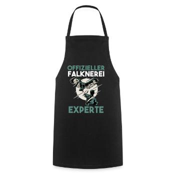 Falkner Falken Falknerei - Kochschürze - Schwarz - Vorne - AI Model Male 185 dark (185cm)