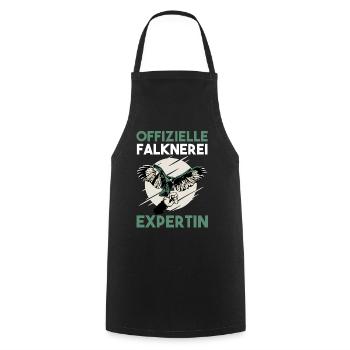 Falknerin Falken Falknerei - Kochschürze - Schwarz - Vorne - AI Model Male 185 dark (185cm)