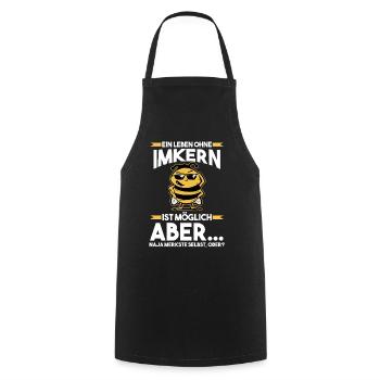 Biene Bienen Imkerei Honig Imker - Kochschürze - Schwarz - Vorne - AI Model Male 185 dark (185cm)