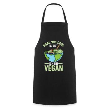 Vegan Vegetarier Veganer - Kochschürze - Schwarz - Vorne - AI Model Male 185 dark (185cm)