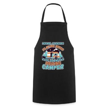 Grandpas Play Bingo Cool Grandpas Driving Motorhome - Cooking Apron - black - Front - AI Model Male 185 dark (185cm)