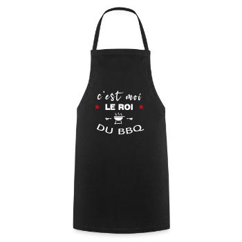 C'est moi le roi du barbecue - Tablier de cuisine - noir - Devant - AI Model Male 185 dark (185cm)