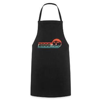 Camping Car Camping Vintage 2000 Birthday - Cooking Apron - black - Front - AI Model Male 185 dark (185cm)