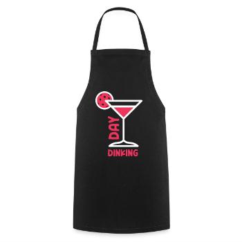 Day Dinking Funny Martini Pickleball - Cooking Apron - black - Front - AI Model Male 185 dark (185cm)