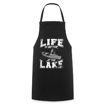Canoe Canoeing Vintage Life Is - Cooking Apron - black - Front - AI Model Male 185 dark (185cm)