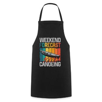 Canoe Canoeing Vintage Retro - Kochschürze - Schwarz - Vorne - AI Model Male 185 dark (185cm)