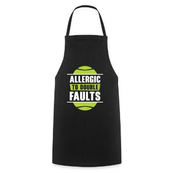 Joueur de tennis Raquette de tennis Balle de tennis - Tablier de cuisine - noir - Devant - AI Model Male 185 dark (185cm)