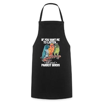 If you want me to listen... Above - Cooking Apron - black - Front - AI Model Male 185 dark (185cm)