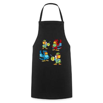 Parrot Birds Sunglasses Cool Parrot Birds & - Cooking Apron - black - Front - AI Model Male 185 dark (185cm)
