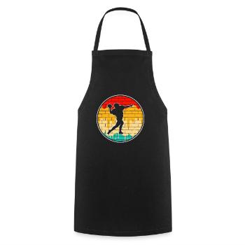 Football Rétro - Tablier de cuisine - noir - Devant - AI Model Male 185 dark (185cm)