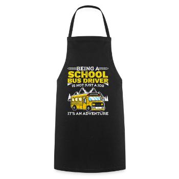 Bus driver is not just a job, it's an abente - Cooking Apron - black - Front - AI Model Male 185 dark (185cm)