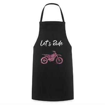 Lets Ride Motorcycle Motorcycle Tour Biker - Cooking Apron - black - Front - AI Model Male 185 dark (185cm)