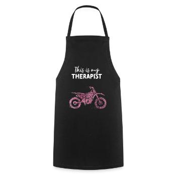 Motorcycle Motorcycling Therapist Bike - Cooking Apron - black - Front - AI Model Male 185 dark (185cm)
