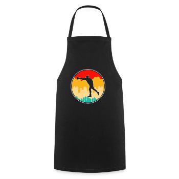 Boxen Retro Logo - Kochschürze - Schwarz - Vorne - AI Model Male 185 dark (185cm)