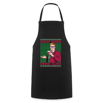 Great Mind Drink Alike - Wine - Mathematician - Cooking Apron - black - Front - AI Model Male 185 dark (185cm)