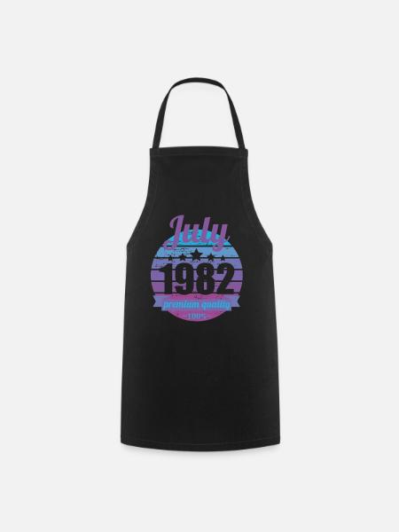 Né en juillet 1982 40 ans 40s 40e anniversaire - Tablier de cuisine - noir