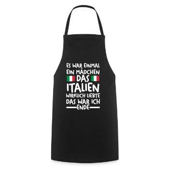 Italia Italien Italiener Italienisches - Kochschürze - Schwarz - Vorne - AI Model Male 185 dark (185cm)